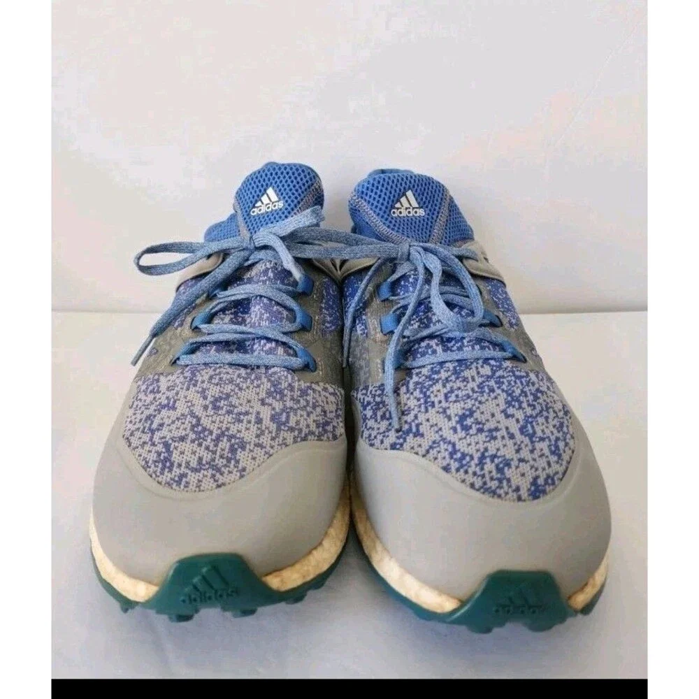 Adidas Crossknit Boost Golf Shoes - Blue & Gray Sneakers - Size 13
